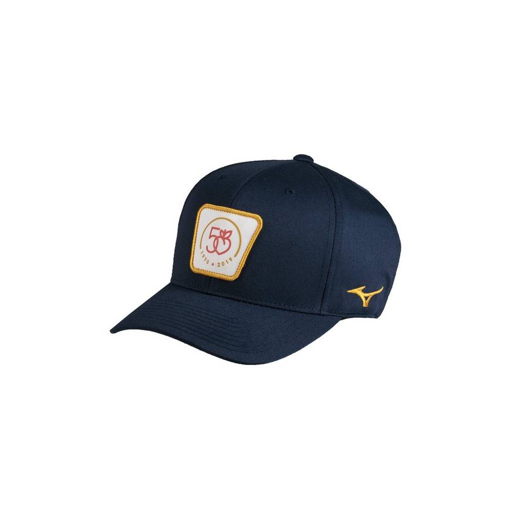 Mens Mizuno 50th Anniversary Patch Hat Navy Philippines (TLXHKN064)